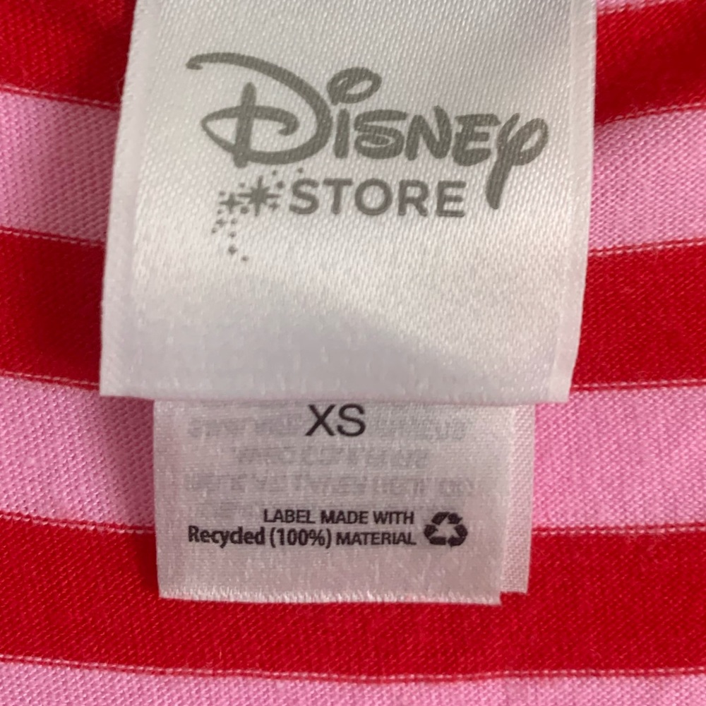The Disney Store Pink/Red Striped Minnie Mouse Tank Top size XS EUC - Picture 4 of 5